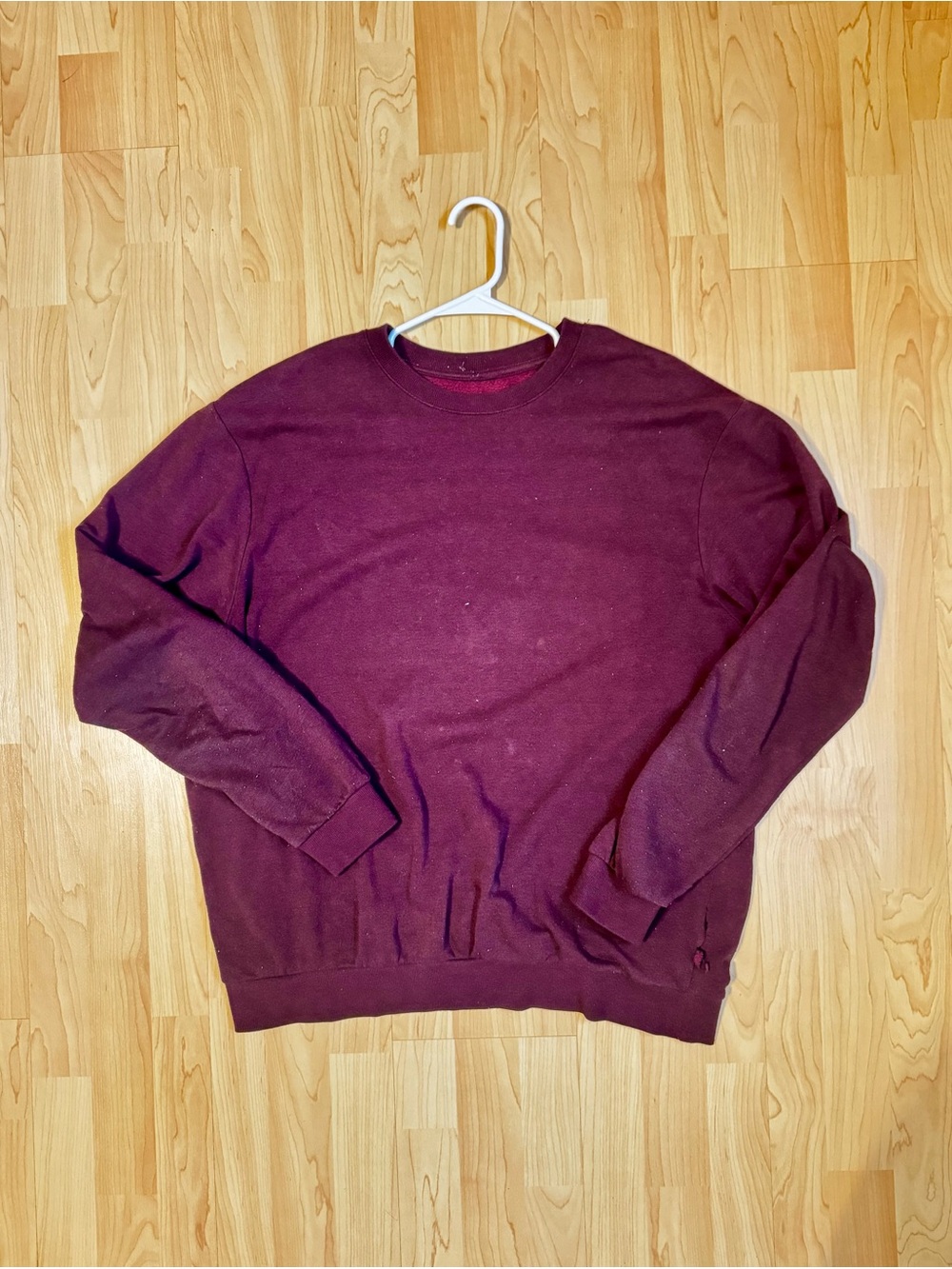 Solid burgundy Plum Crewneck Sweatshirt
